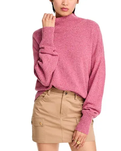 Hugo Boss Famindi Mock Neck Sweater In Light Pastel/red