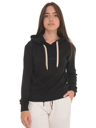 Hugo Boss Hoodie Sweatshirt With Hood In Black