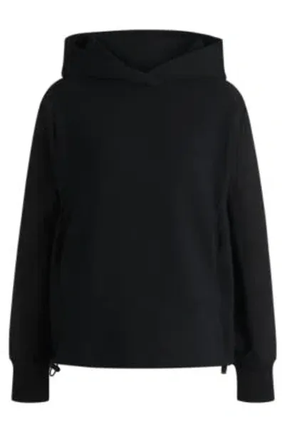 Hugo Boss Hoodie With Embroidered Logo In Black