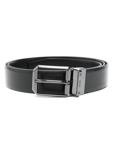 Hugo Boss Interchangeable-buckle Belt In Black