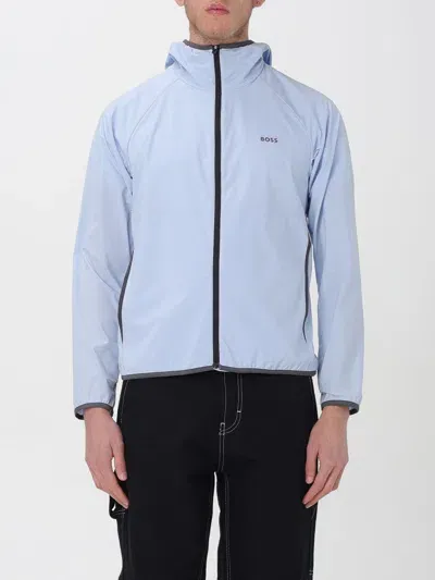 Hugo Boss Jacket Boss Men Color Gnawed Blue In 浅蓝色