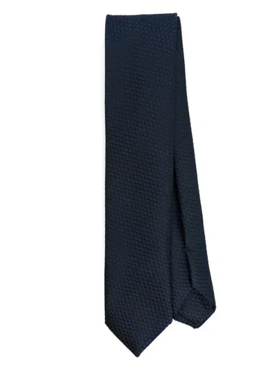 Hugo Boss Jacquard Tie In Blue