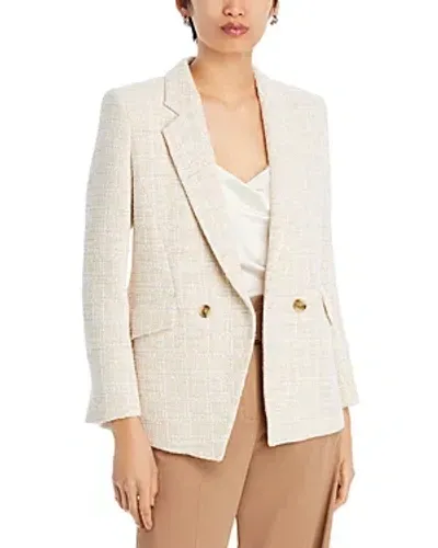 Hugo Boss Double-breasted Tweed Blazer In Open Misc