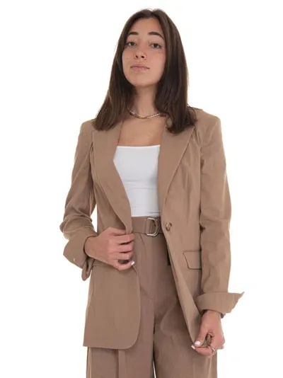 Hugo Boss Jasena Jacket With 1 Button In Camelhair