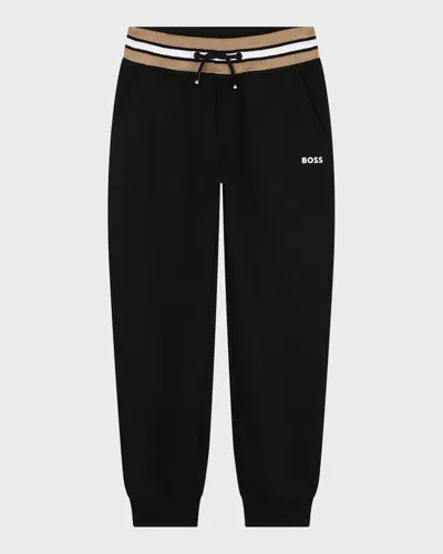 Hugo Boss Kids' Jogging Bottoms In Black