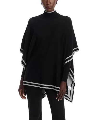 Hugo Boss Lalena Wool Poncho In Black