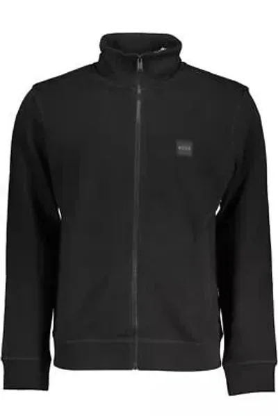 Pre-owned Hugo Boss Langärmeliger Pullover Mit Reissverschluss In Schwarz