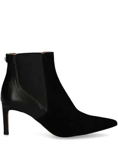 Hugo Boss Leather Ankle Boots In Black