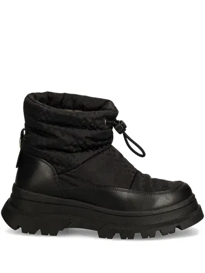 Hugo Boss Leather Boots In Black