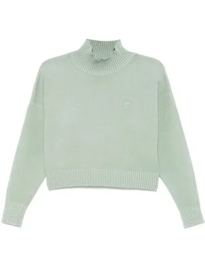 Hugo Boss Logo-embroidered Sweater In Green