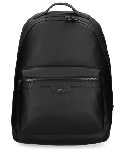 Hugo Boss Logo-lettering Backpack In Black