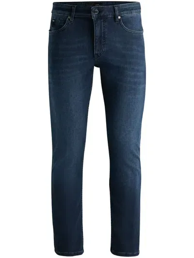 Hugo Boss Slim-fit Jeans In Blue Knitted Stretch Denim