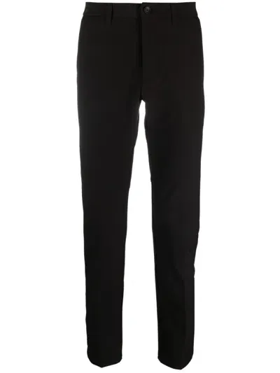 Hugo Boss Tapered-hose Mit Logo-patch In Black