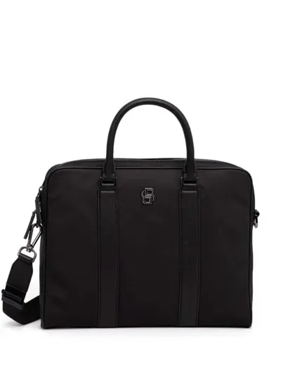 Hugo Boss Logo-plaque Laptop Bag In Black