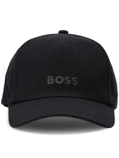 Hugo Boss Logo-print Cotton Cap In Black