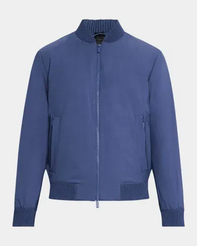 Hugo Boss Men's Hanry Performance Tech Bomber Jacket In Blue