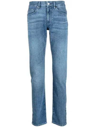 Hugo Boss Halbhohe Straight-leg-jeans In Blue