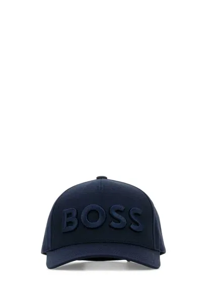 Hugo Boss Midnight Blue Cotton Baseball Cap In Navy