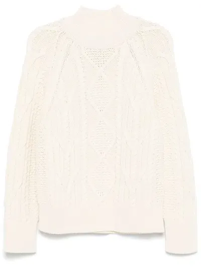 Hugo Boss Mock-neck Sweater In Neutral