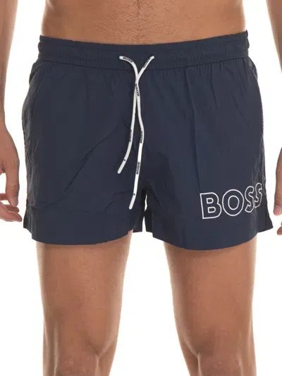 Hugo Boss Mooneye Boardshort In Blue