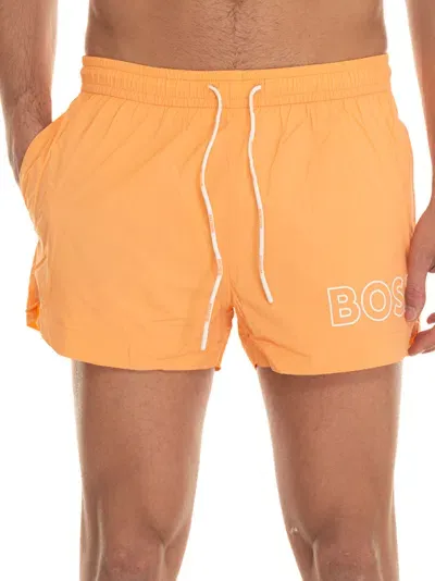 Hugo Boss Mooneye Boardshort In Orange