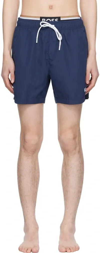 Hugo Boss Amur Mens Swim Shorts In Blue 413