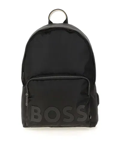 Hugo Boss Nylon Backpack In Black