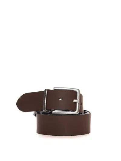 Hugo Boss Omar-g- Flat Buckle Belt In Brownish