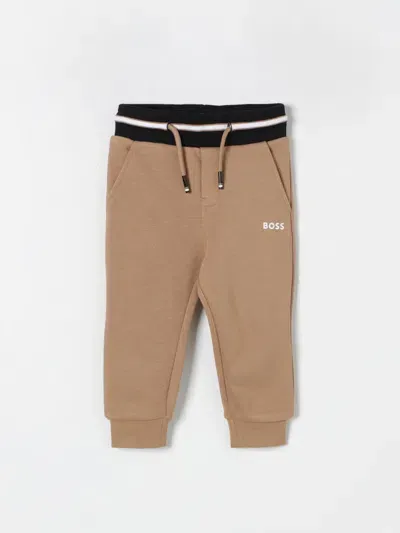 Hugo Boss Pants Boss Kids Color Brown In Braun