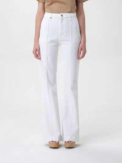 Hugo Boss Pants Boss Woman Color White In 白色