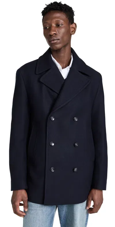 Hugo Boss Pea Coat Dark Blue