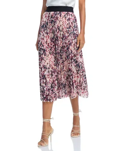 Hugo Boss Pleated Floral A Line Skirt In Hope Flower Fantasy