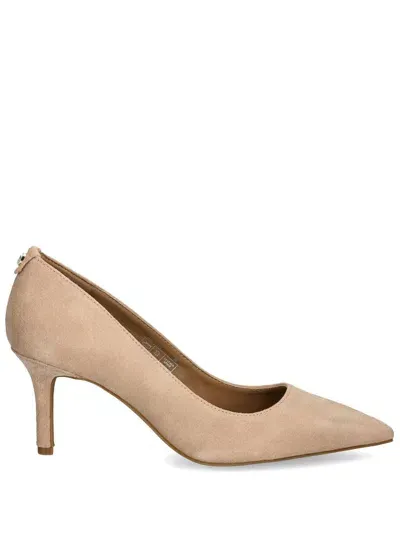 Hugo Boss Pointed-toe Suede Pumps In 中性色