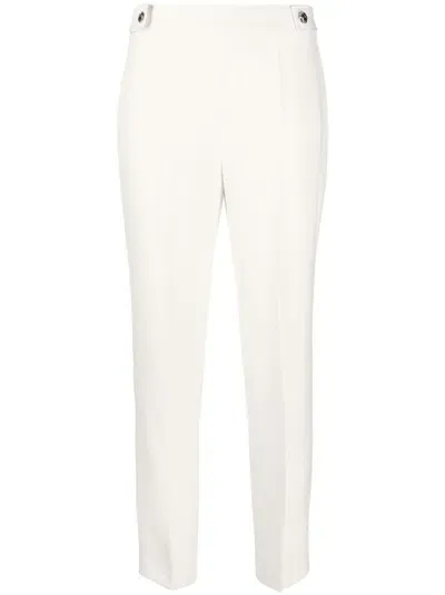 Hugo Boss Pressed-crease Tapered Trousers In Neutrals