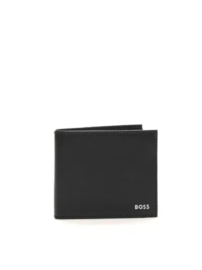 Hugo Boss Randy-n-4cc-coin Wallet In Black