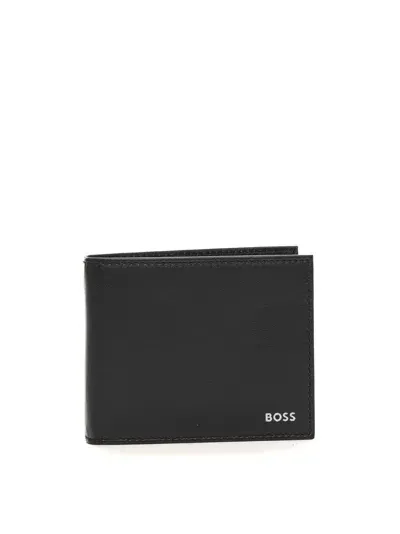 Hugo Boss Randy-n-trifold Wallet In Black