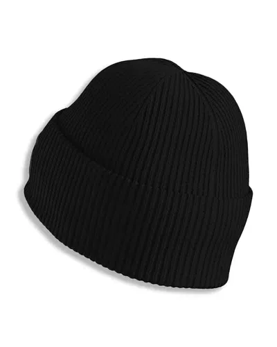 Hugo Boss Ribbed Beanie In Black