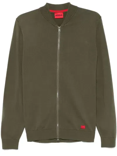 Hugo Boss San Jacque-c Cardigan In Green