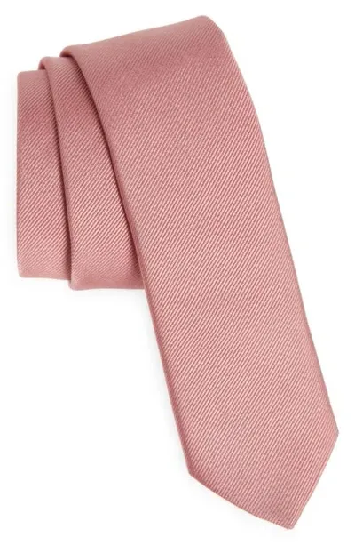 Hugo Boss Silk Blend Tie In Light Pink