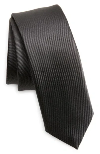 Hugo Boss Silk Blend Tie In Medium Grey