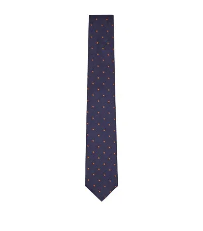 Hugo Boss Silk Jacquard Tie In Blue