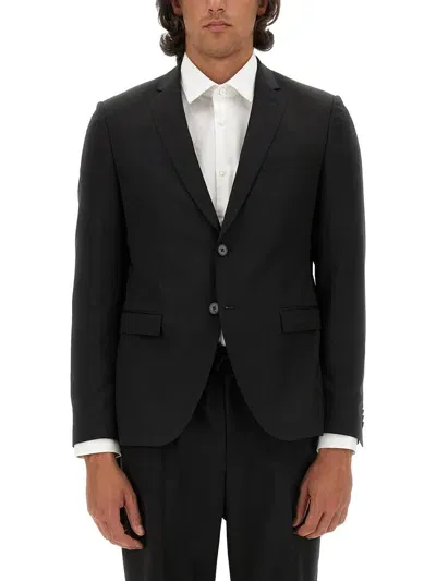 Hugo Boss Single-breasted Jacket In Black