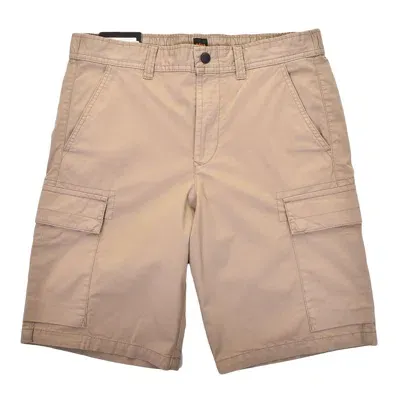 Hugo Boss Sisla Regular Fit Cargo Shorts Open Brown In Beige