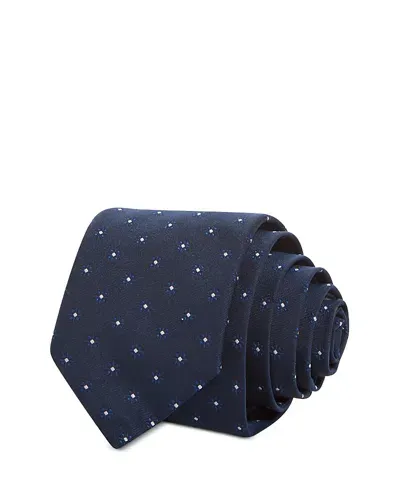 Hugo Boss Skinny Diamond Tie In Dark Blue