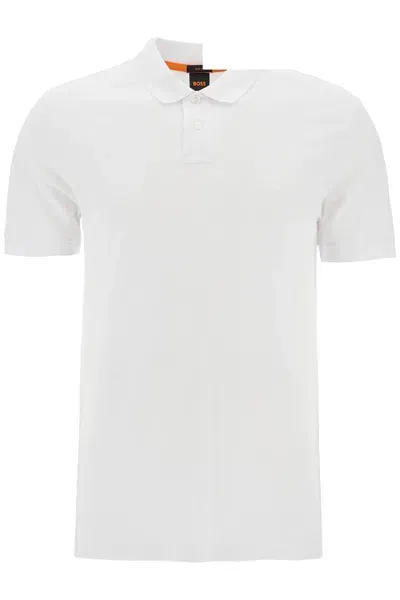 Hugo Boss Slim Fit Passenger Polo Shirt In White