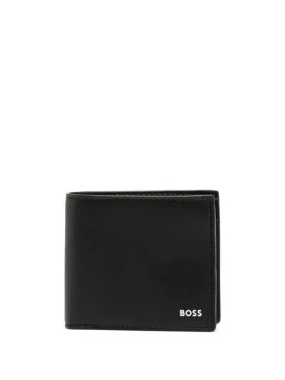 Hugo Boss Square Folded Wallet In Black