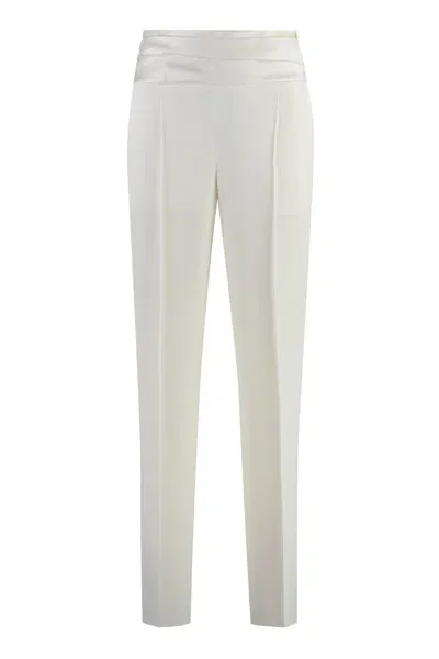 Hugo Boss Straight-leg Trousers In White