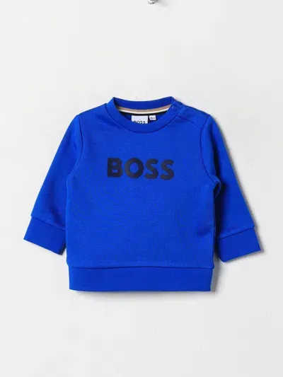 Hugo Boss Sweater Boss Kids Color Blue 1 In Blau 1