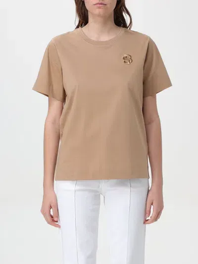 Hugo Boss T-shirt Boss Woman Color Sand In 沙色