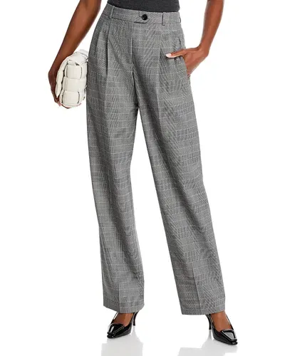 Hugo Boss Taleco Pleated Pants In Griffin Glencheck